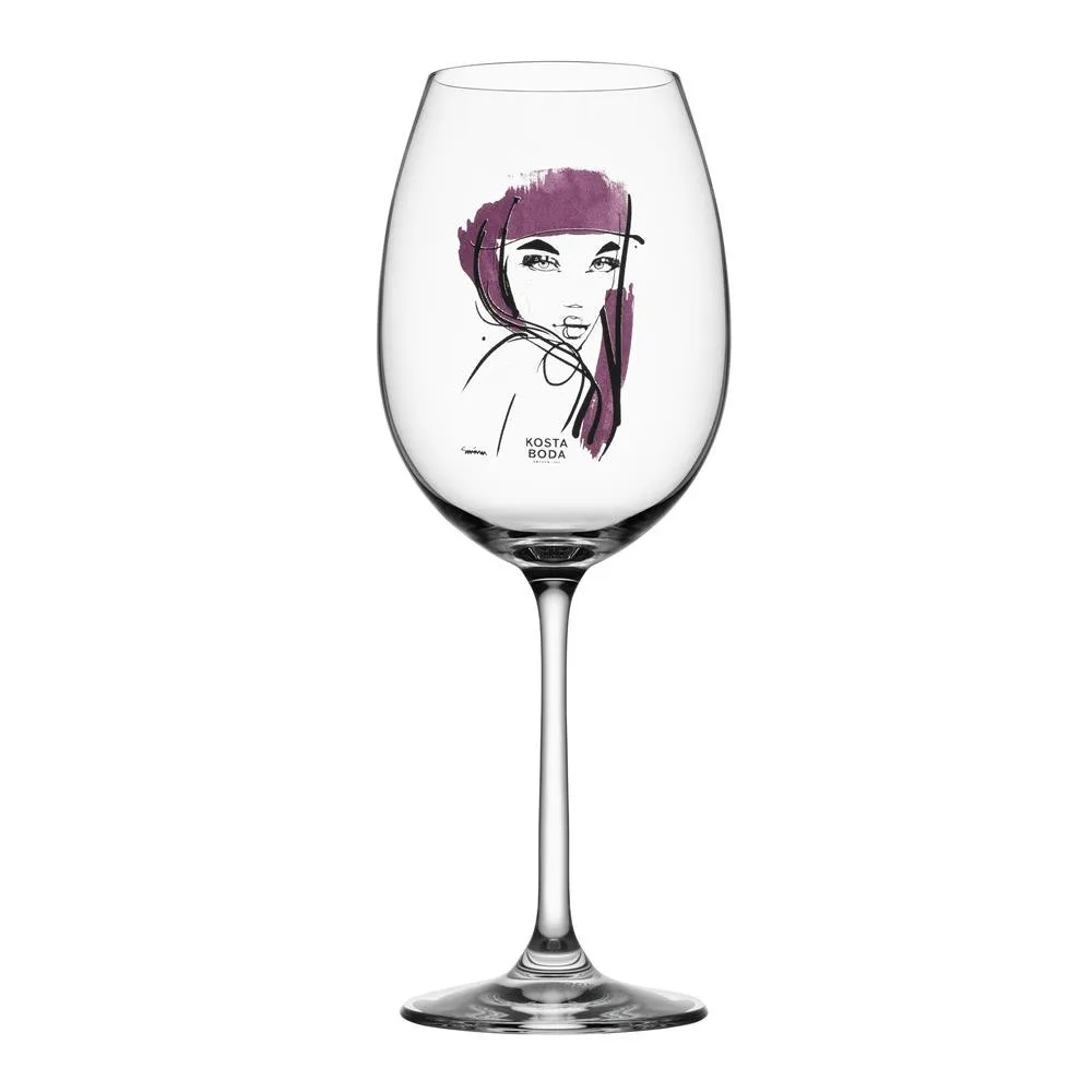 Kosta Boda 「All about you」系列红酒杯, 红色 Kosta Boda