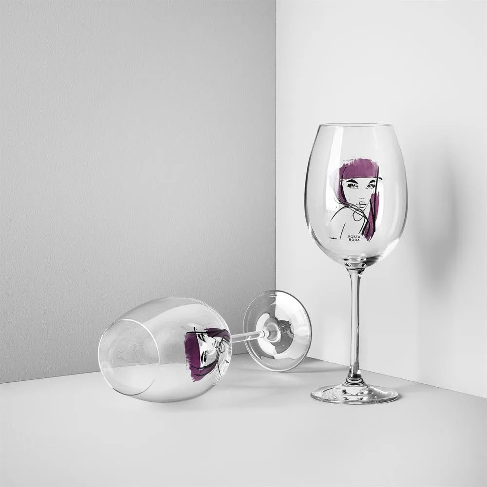 Kosta Boda 「All about you」系列红酒杯, 红色 Kosta Boda