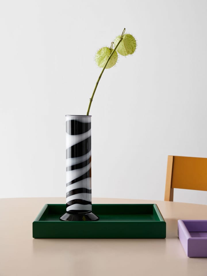Lab cylinder 花瓶 30 cm, 黑色-白色 Kosta Boda