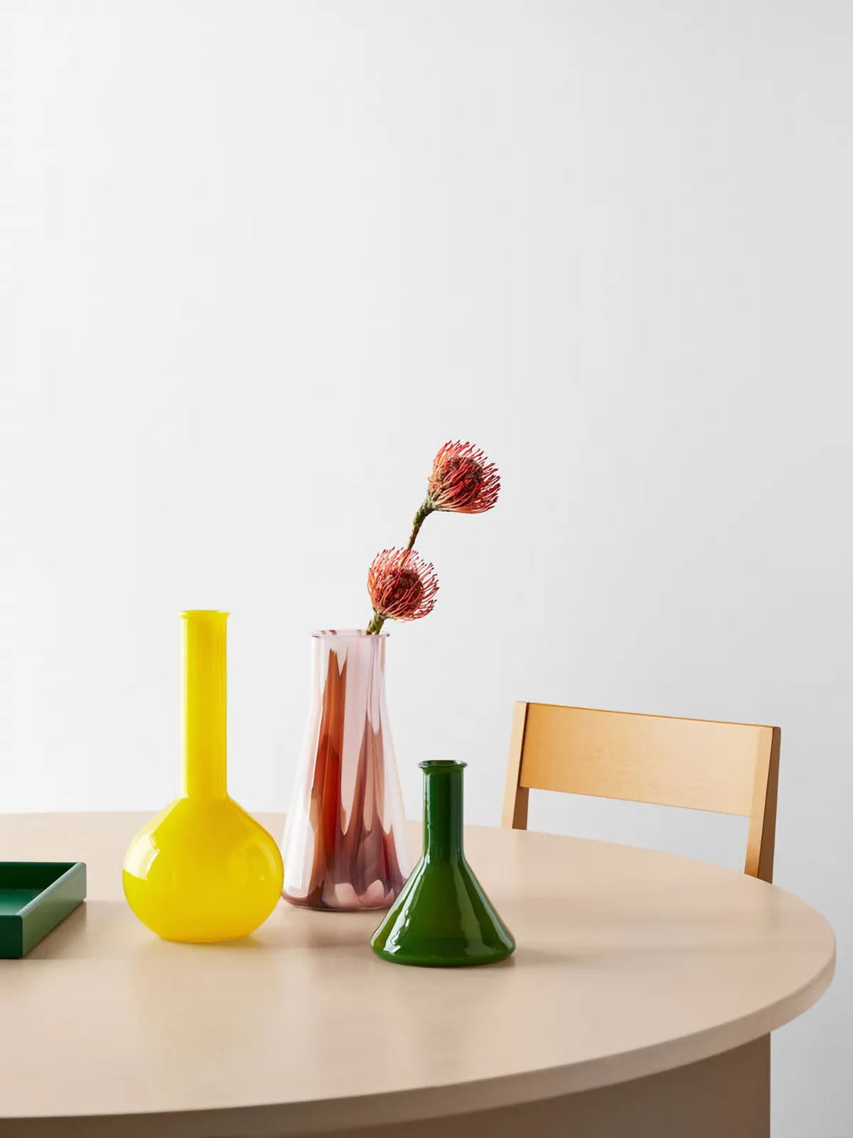 Lab Erlenmeyer 花瓶 30.5 cm, 红色-白色-粉色 Kosta Boda