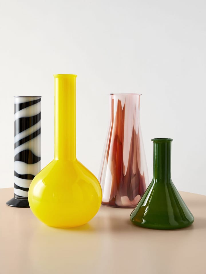 Lab Erlenmeyer 花瓶 30.5 cm, 红色-白色-粉色 Kosta Boda