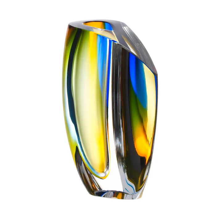 Mirage 花瓶 21cm - 蓝色_琥珀色 - Kosta Boda
