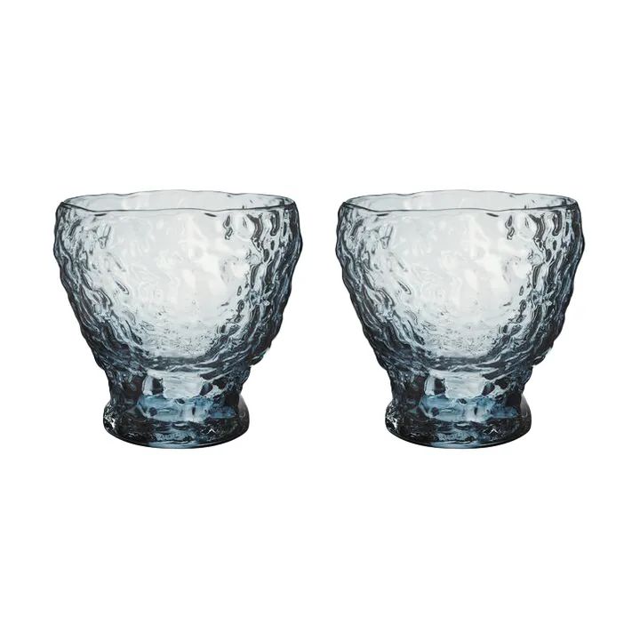 Moss 圆形直玻璃杯330ml 2件装 - 蓝色 - Kosta Boda