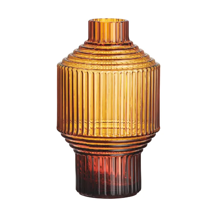 Pavilion 深色花瓶 134mm - 琥珀色 - Kosta Boda