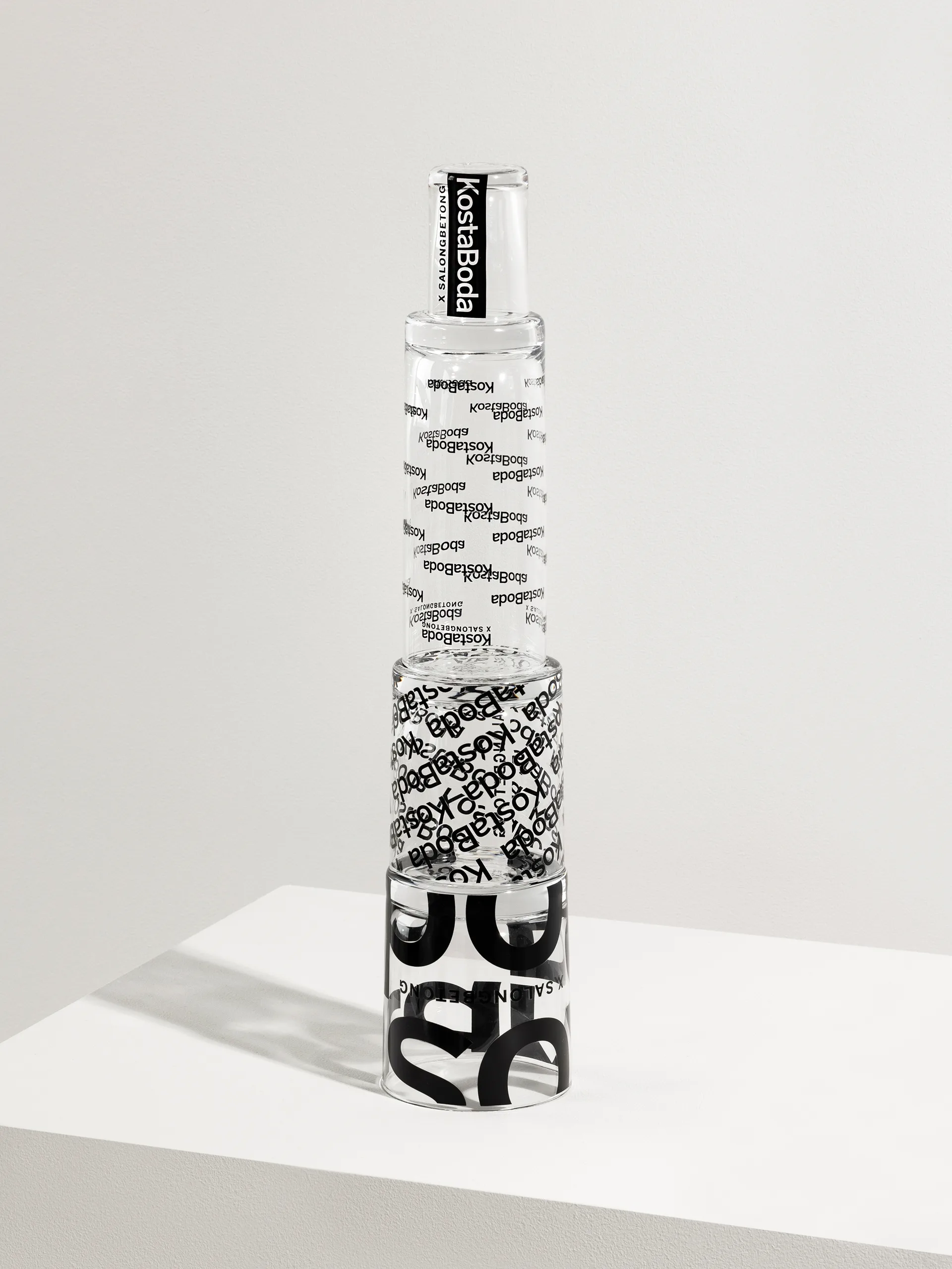 Salong Betong highball glass 33 cl 两件套装, Clear-黑色 Kosta Boda