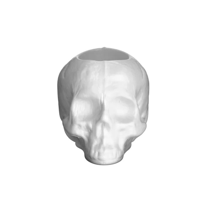 Skull 许愿烛台 8,5cm - 白色 - Kosta Boda