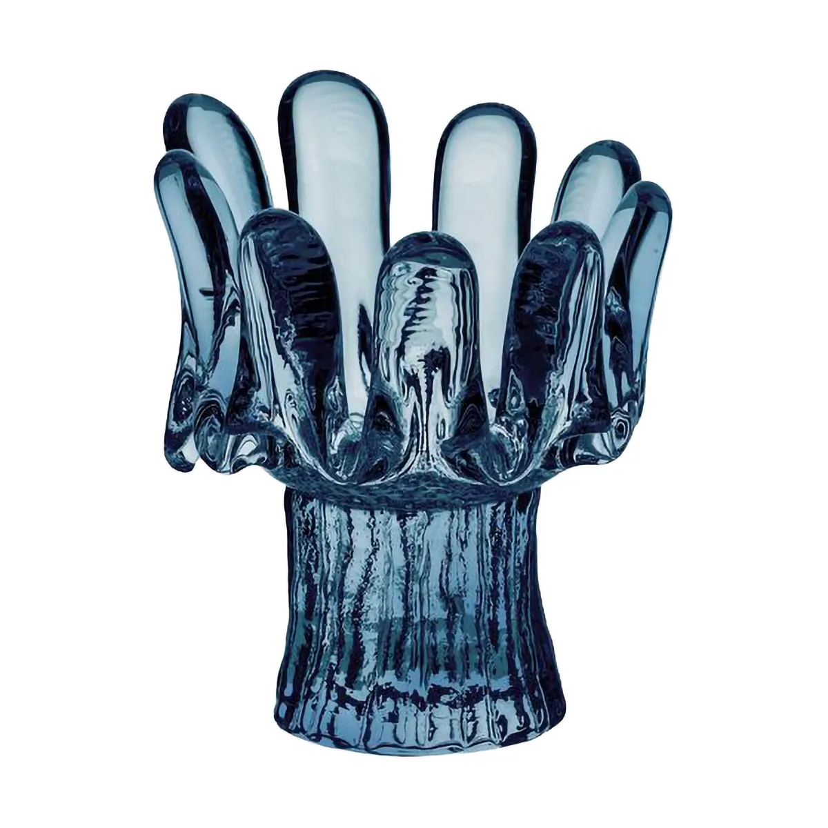 Sunflower 烛台 circular 玻璃 11.5 cm, 蓝色 Kosta Boda