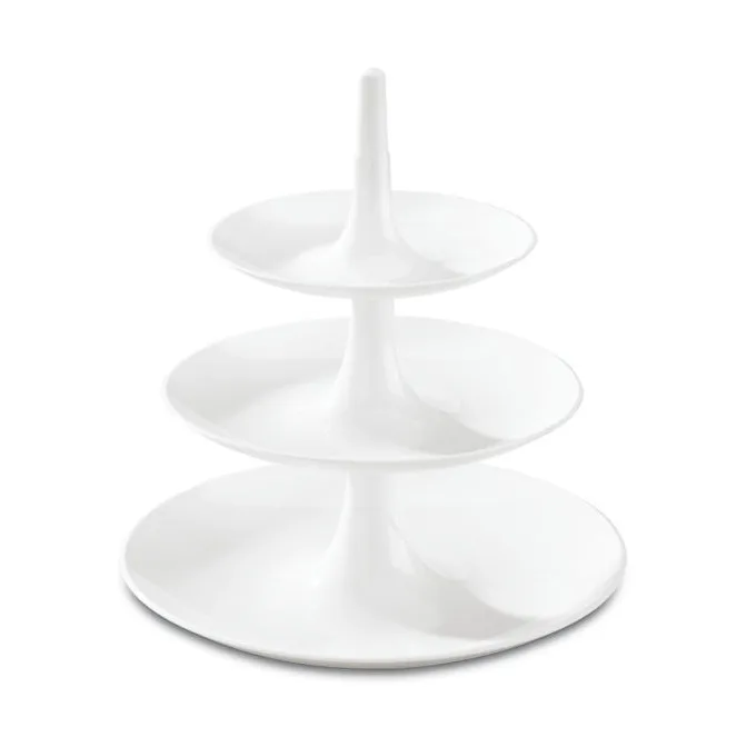 Babell cake stand L, Cotton white Koziol