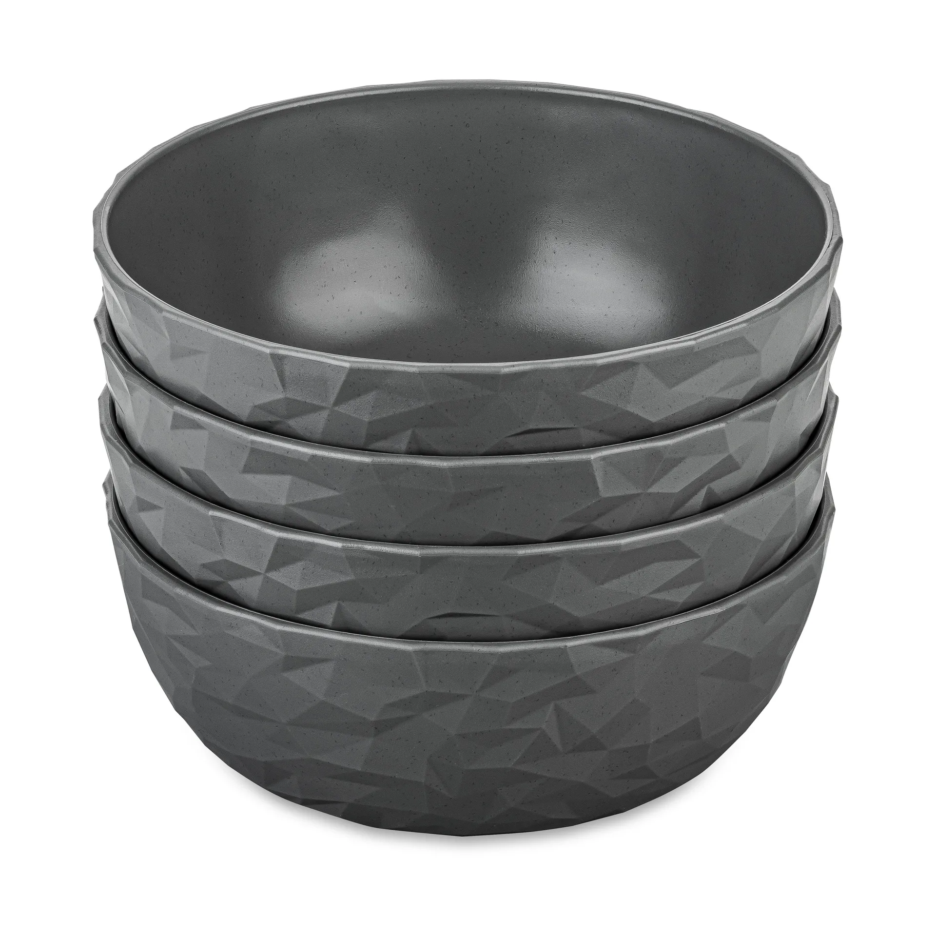 Club 碗 Ø16.2 cm 四件套装 biocircular thermoplastic, Nature 白蜡木 灰色 Koziol