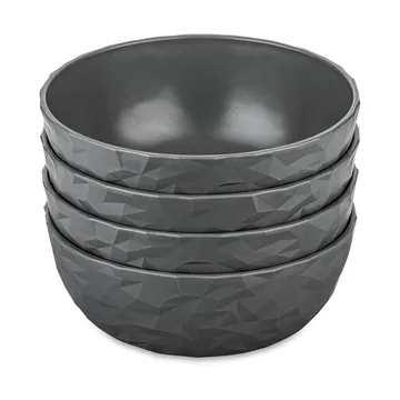 Club 碗 Ø16.2 cm 四件套装 biocircular thermoplastic - Nature 白蜡木 灰色 - Koziol