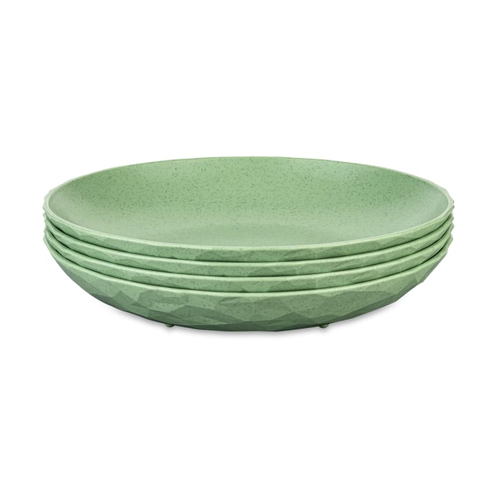 Club 深盘 Ø22 cm 四件套装 biocircular thermoplastic - Nature leaf 绿色 - Koziol