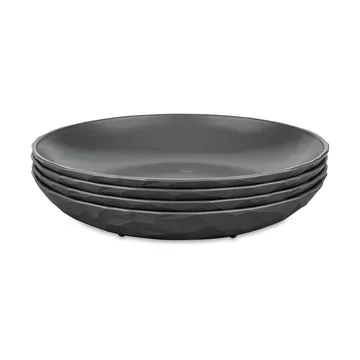 Club 深盘 Ø22 cm 四件套装 biocircular thermoplastic - Nature 白蜡木 灰色 - Koziol