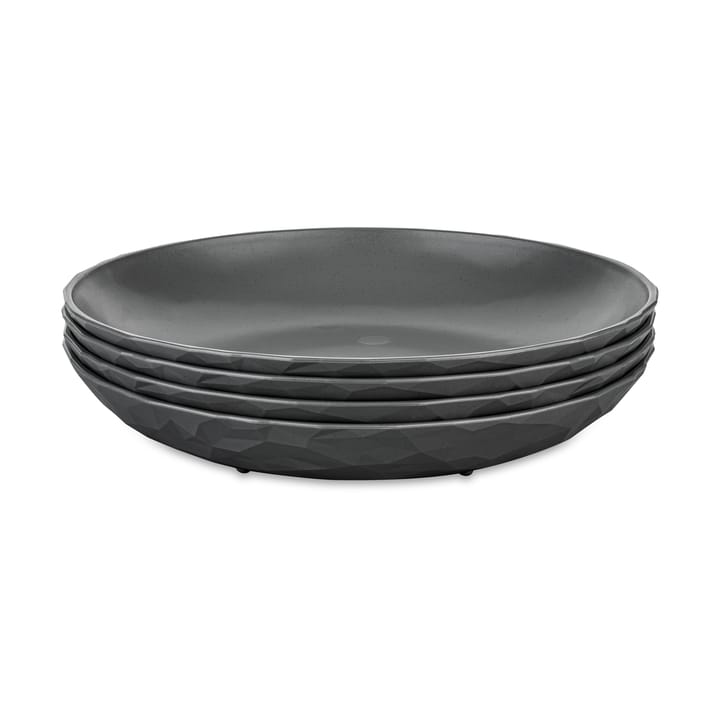 Club 深盘 Ø22 cm 四件套装 biocircular thermoplastic - Nature 白蜡木 灰色 - Koziol