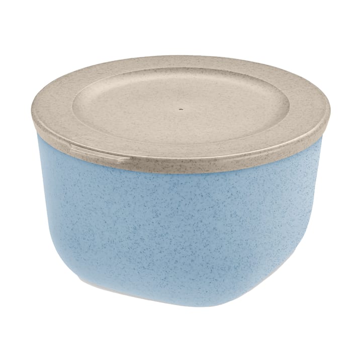 Connect 碗 （含盖子） 1 L biocircular thermoplastic - Nature flower 蓝色 - Koziol
