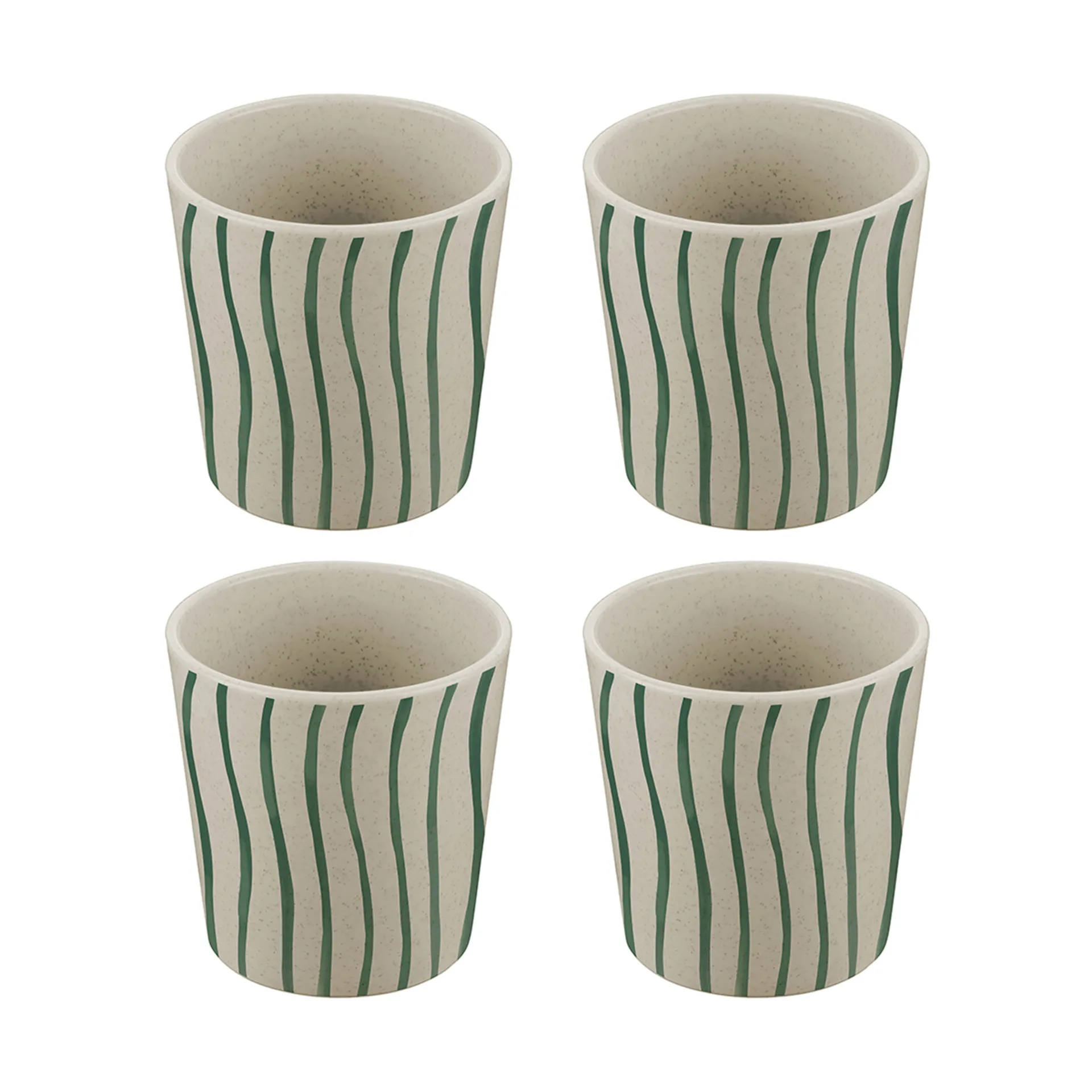 Connect 小号杯子 190ml 4只装, Monstera stripes Koziol