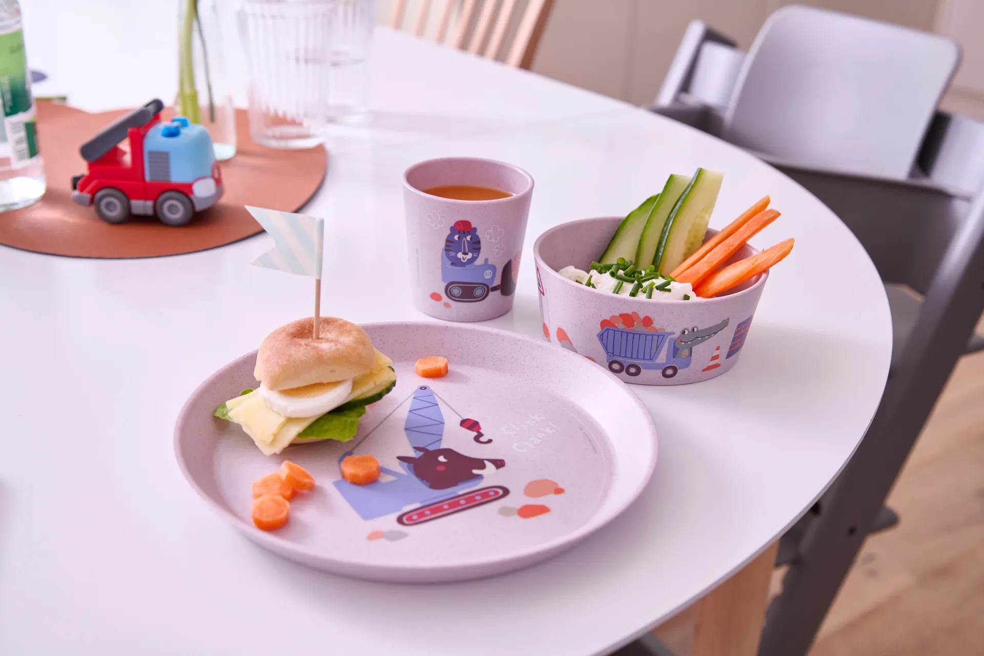 Connect儿童餐具 3件, 卡车主题 Koziol