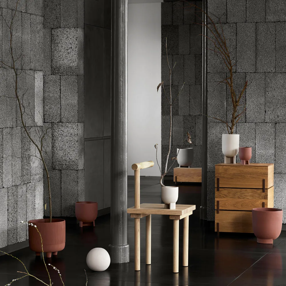 Bowl 北欧简约风格陶瓷碗, 灰色化妆土_中号 Kristina Dam Studio