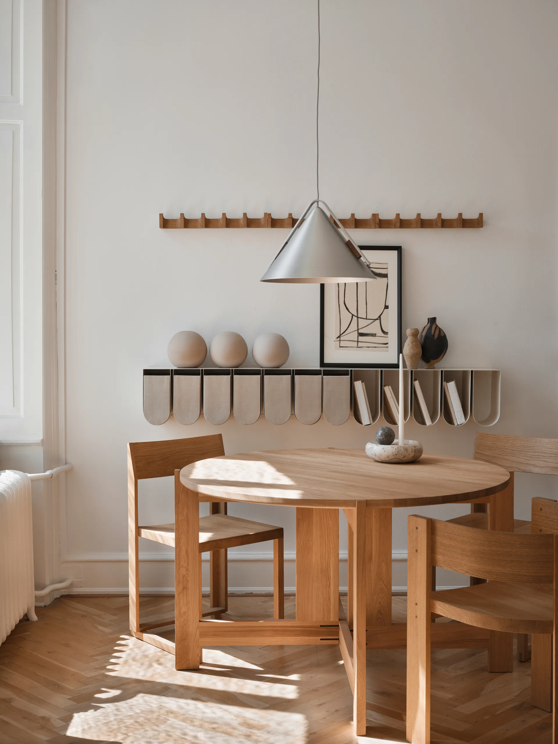 Column coat rack 49 cm, Warm oiled 自然木色 Kristina Dam Studio