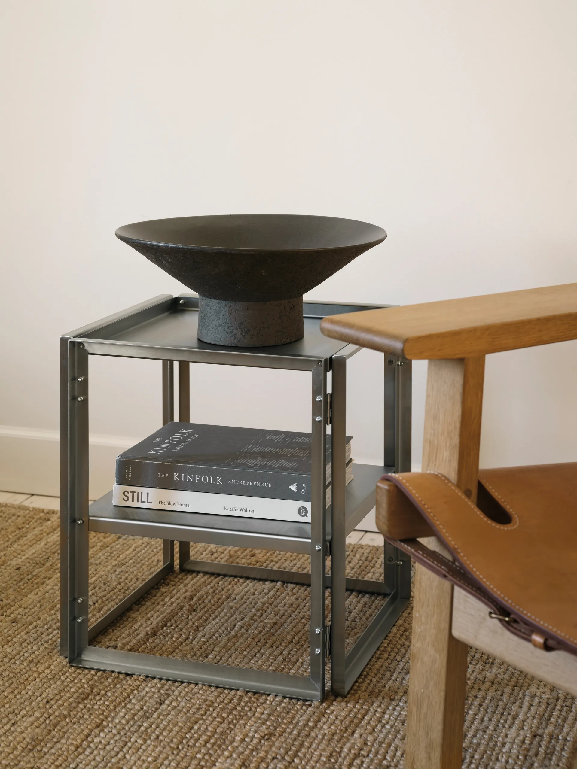 Foldable 小边桌 40x40 cm, Brushed 不锈钢 Kristina Dam Studio