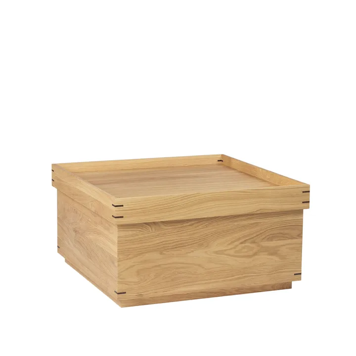 Japanese 日式方形茶几托盘桌68x68cm - 深色橡木_大号 - Kristina Dam Studio