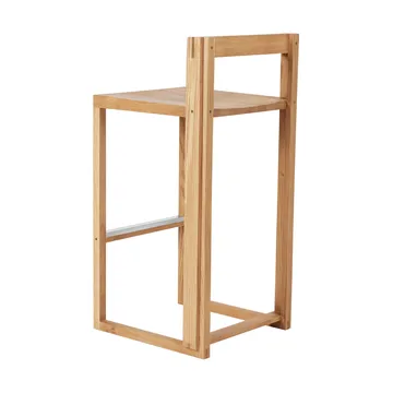 Outline bar 凳子 75 cm - Warm 漆橡木–拉丝不锈钢 - Kristina Dam Studio