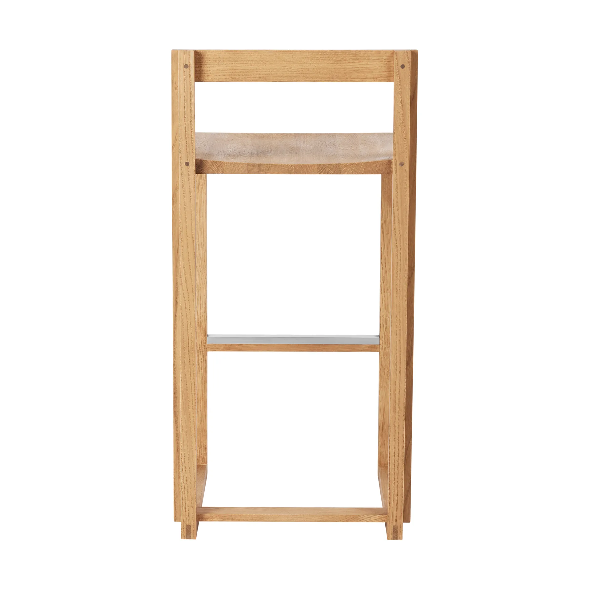 Outline bar 凳子 75 cm, Warm 漆橡木–拉丝不锈钢 Kristina Dam Studio