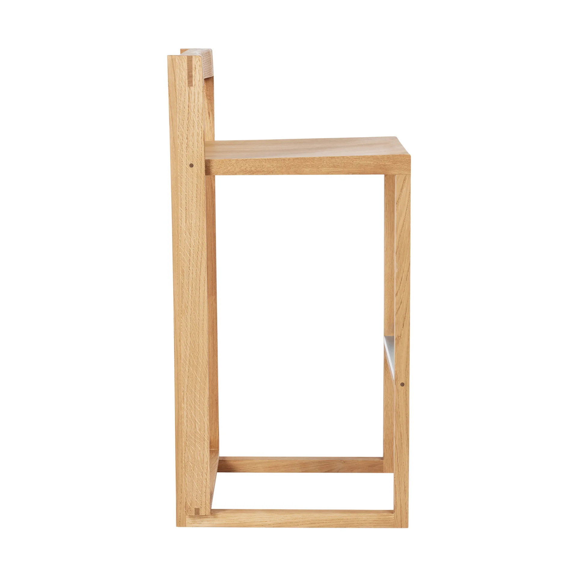 Outline bar 凳子 75 cm, Warm 漆橡木–拉丝不锈钢 Kristina Dam Studio