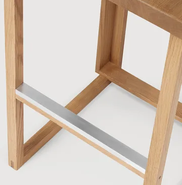 Outline bar 凳子 75 cm - Warm 漆橡木–拉丝不锈钢 - Kristina Dam Studio
