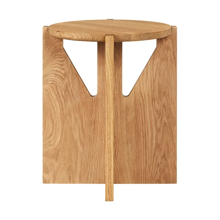 Simple 圆凳 Ø36cm - 暖色调涂漆橡木 - Kristina Dam Studio
