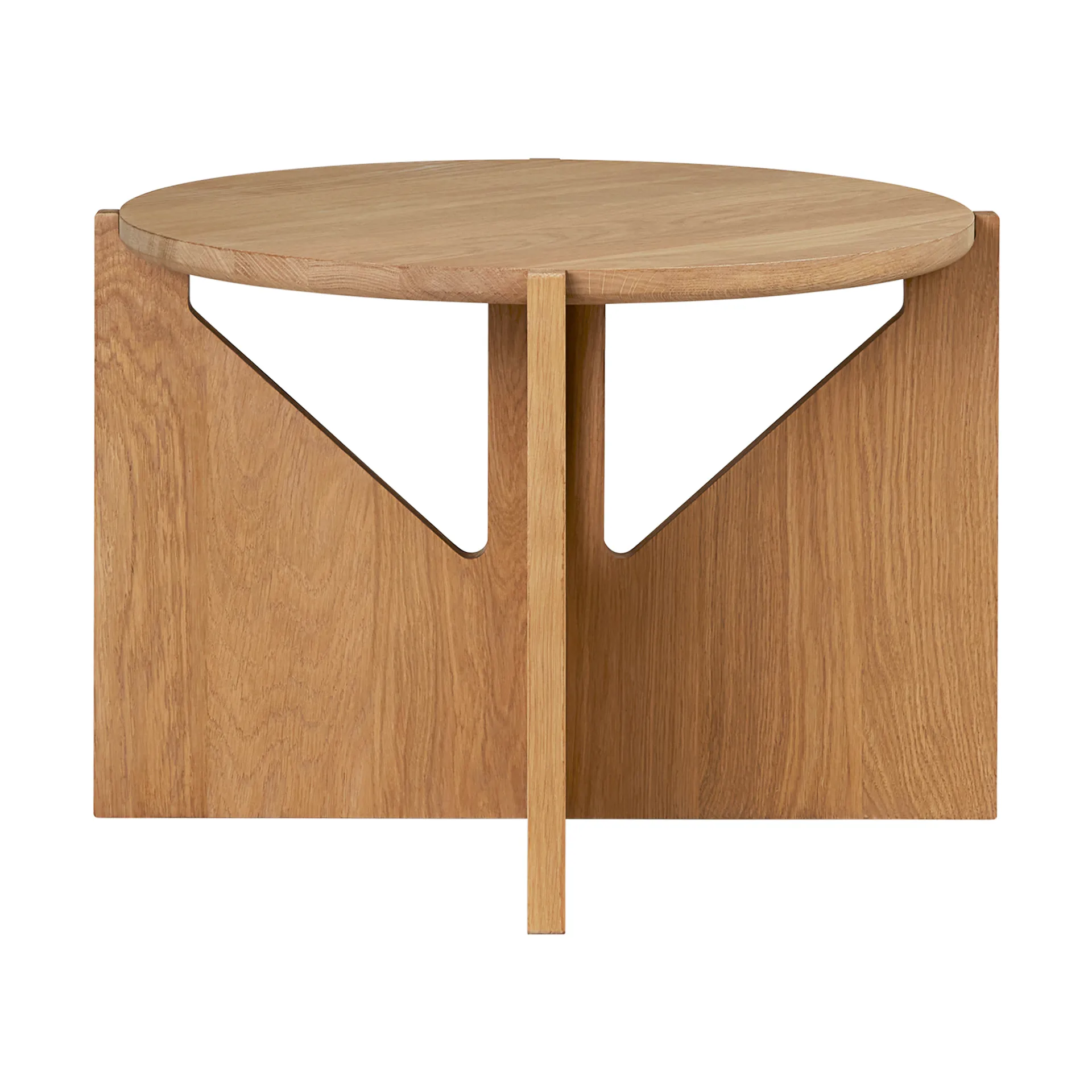Simple 咖啡桌 Ø52cm, 暖色调涂漆橡木 Kristina Dam Studio
