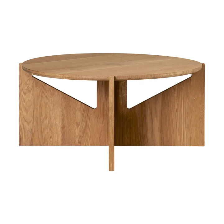 Simple XL 咖啡桌 Ø78cm - 暖色调涂漆橡木 - Kristina Dam Studio