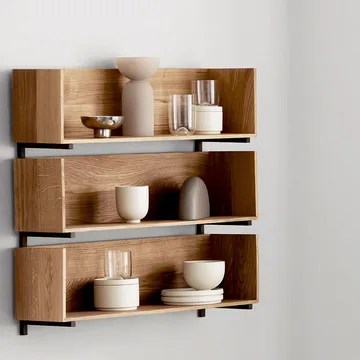 Stack 北欧简约风格壁挂置物架 - 橡木色_consoles in dark oiled walnut - Kristina Dam Studio