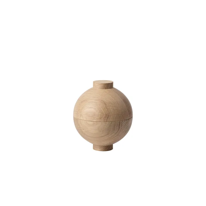 Wooden Sphere实木球形碗Ø12x15cm - 橡木色 - Kristina Dam Studio