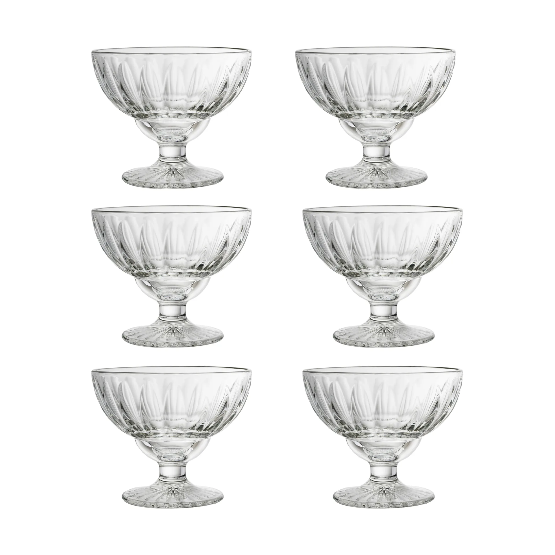 Elise 碗 on foot 40 cl 六件套装, Clear La Rochère