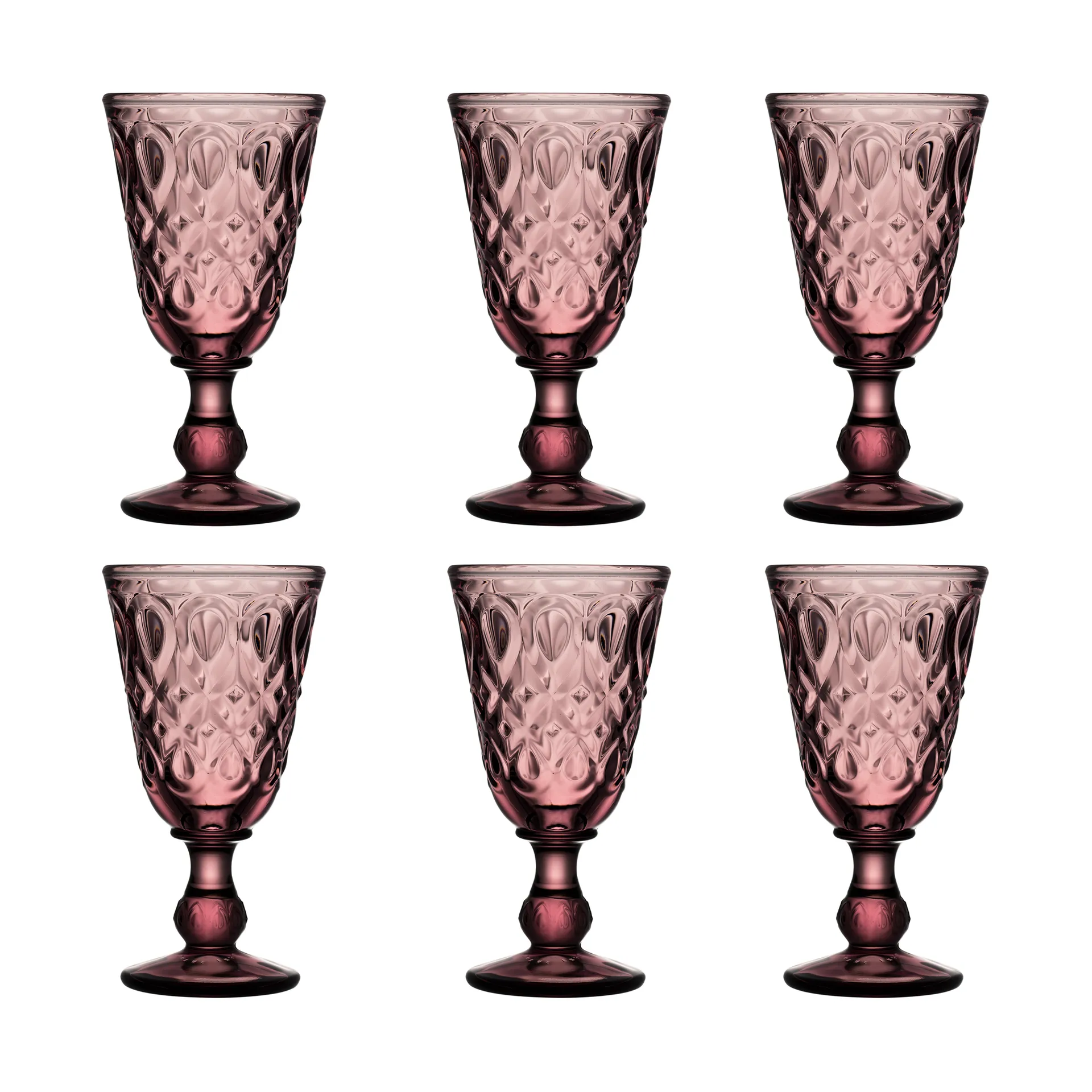 Lyonnais 葡萄酒杯 230ml 6只装, 紫水晶色 La Rochère