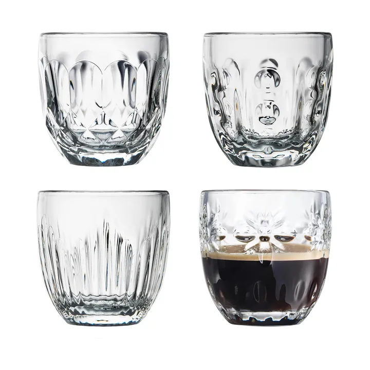 Troquet 浓缩咖啡杯 100ml 4件装 - 透明 - La Rochère