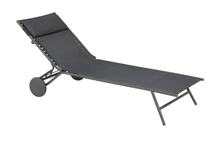 Miami II sun lounger Batyline Duo - Obsidian - Lafuma