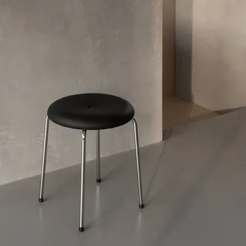 长凳式凳子 - 黑色_镀铬框架_45cm - Lammhults