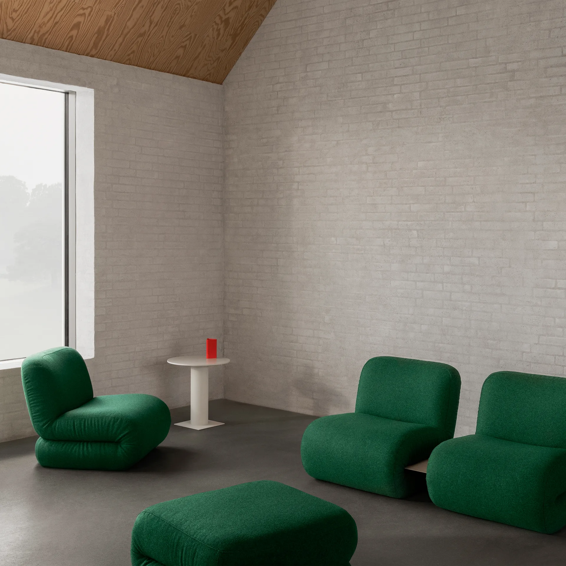 BAU 脚凳, Divina 混纺 深绿 Lammhults