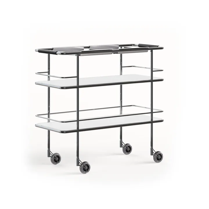 Cargo Support 送餐手推车 - 白色层压板_铬色 - Lammhults