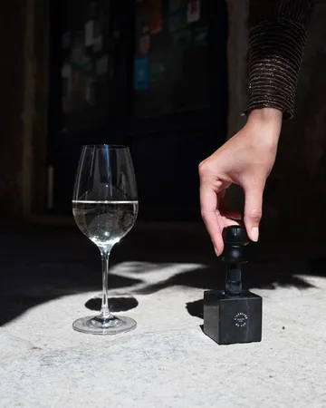 香槟专用软木塞塞 - 黑色大理石纹 - L'Atelier du Vin