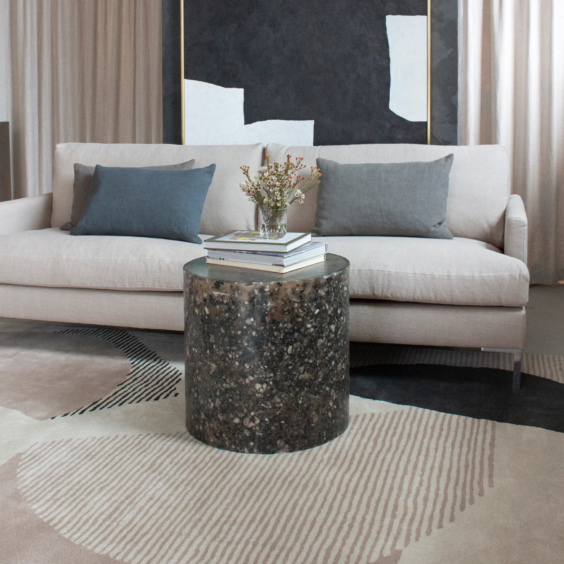 木 羊毛地毯, 180x270 cm Layered