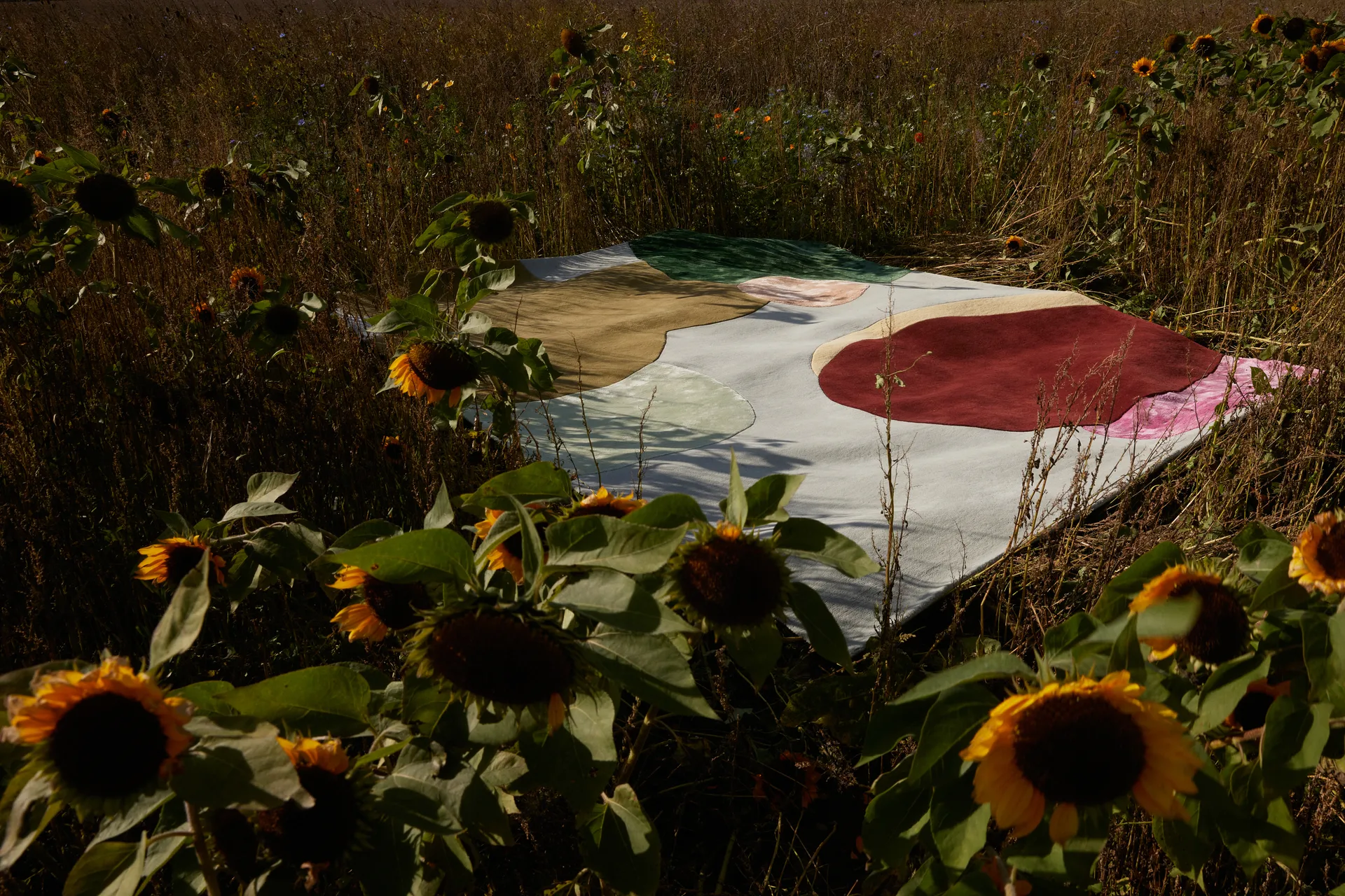 沉睡之花羊毛地毯, 180x270cm Layered