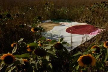 沉睡之花羊毛地毯 - 180x270cm - Layered