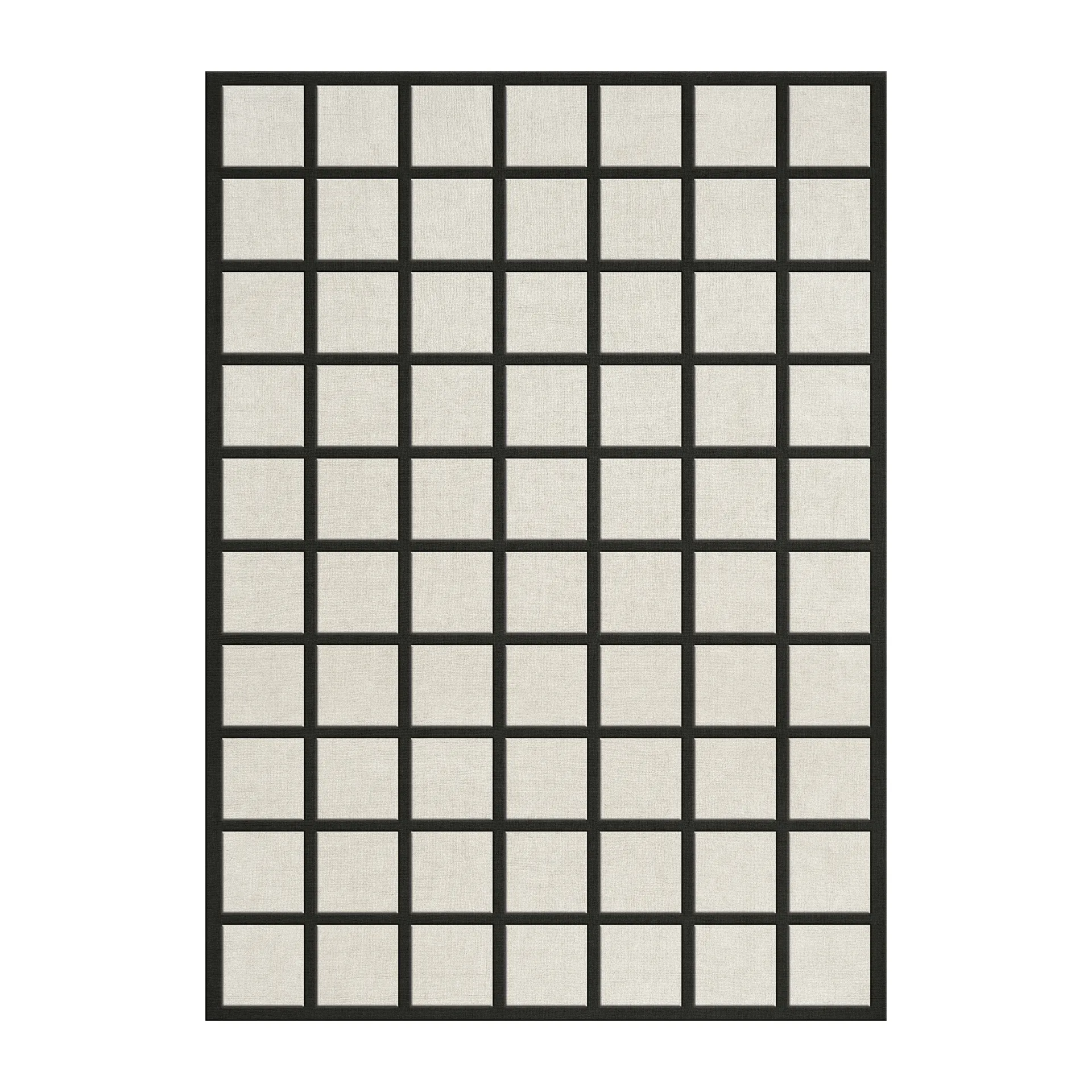 Avenue格子骨色羊毛地毯, 白色_180x270cm Layered
