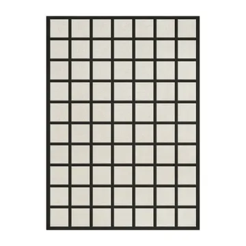 Avenue格子骨色羊毛地毯 - 白色_180x270cm - Layered
