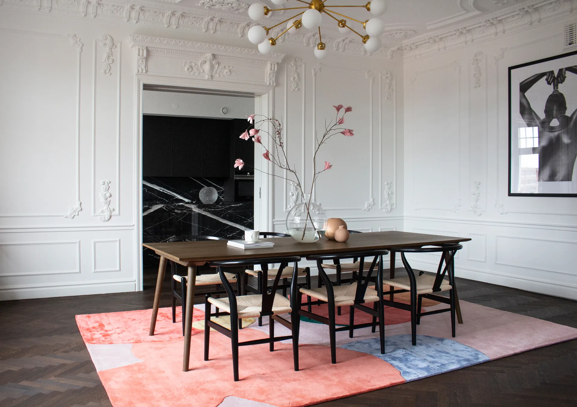 Flower Field 羊毛地毯 180x270 cm, 粉色 Layered