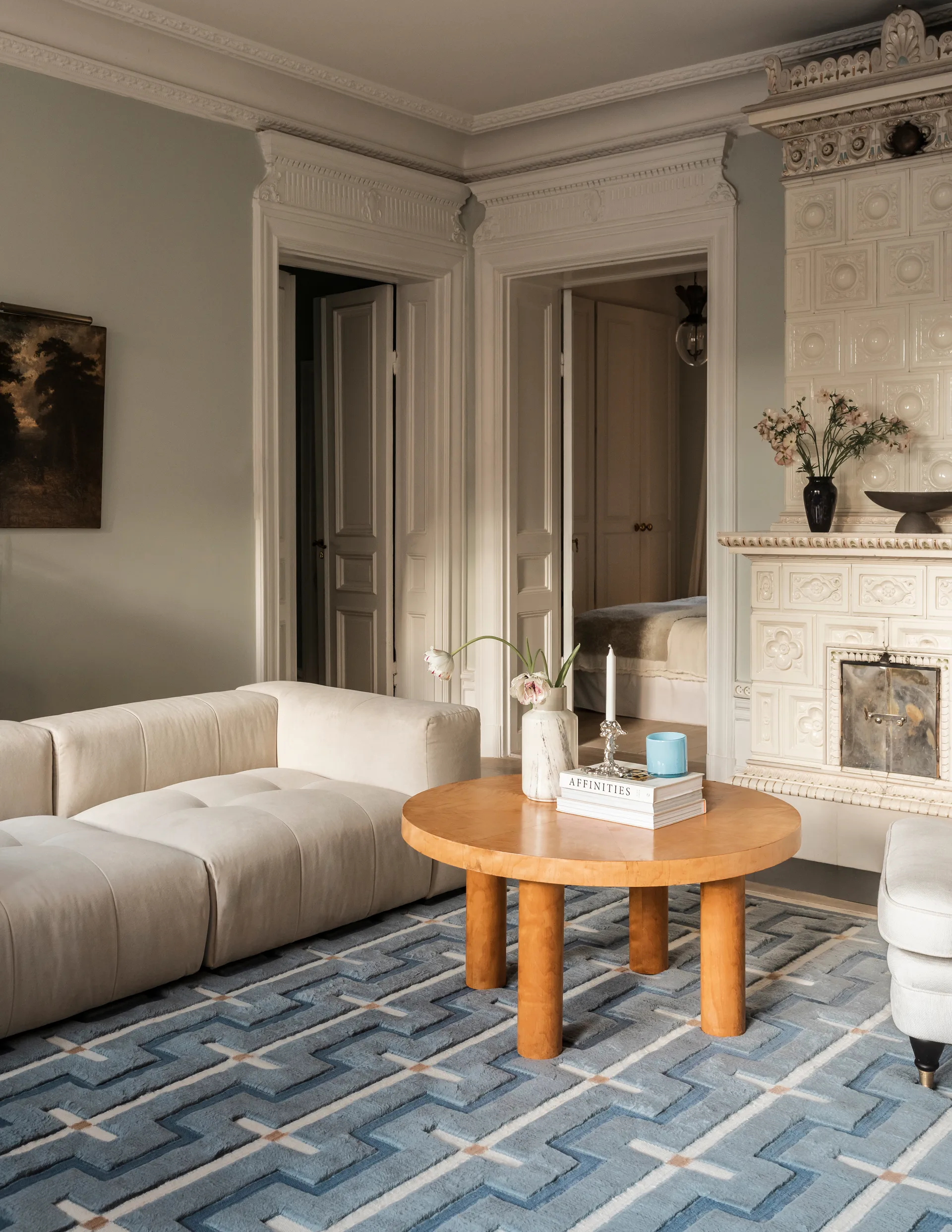 Johanna 羊毛 地毯, 蓝色 sky. 180x270 cm Layered