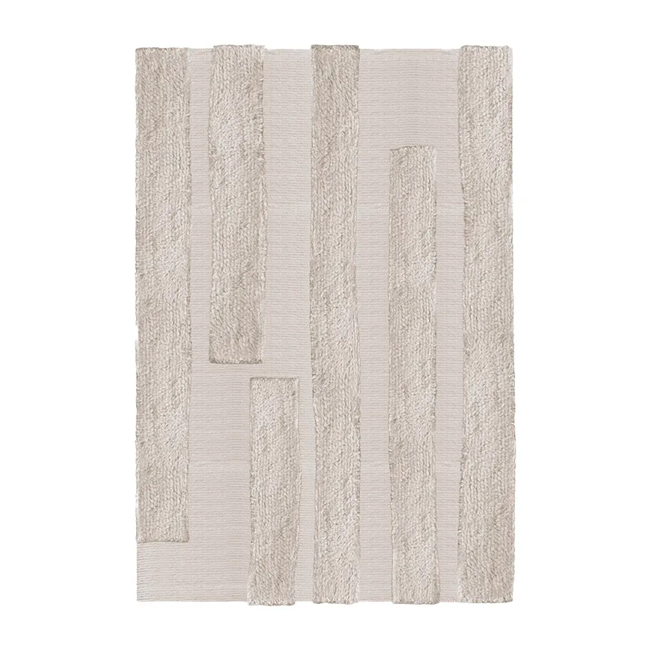 Punja Bricks 羊毛地毯, 沙色 Melange. 160x230 cm Layered