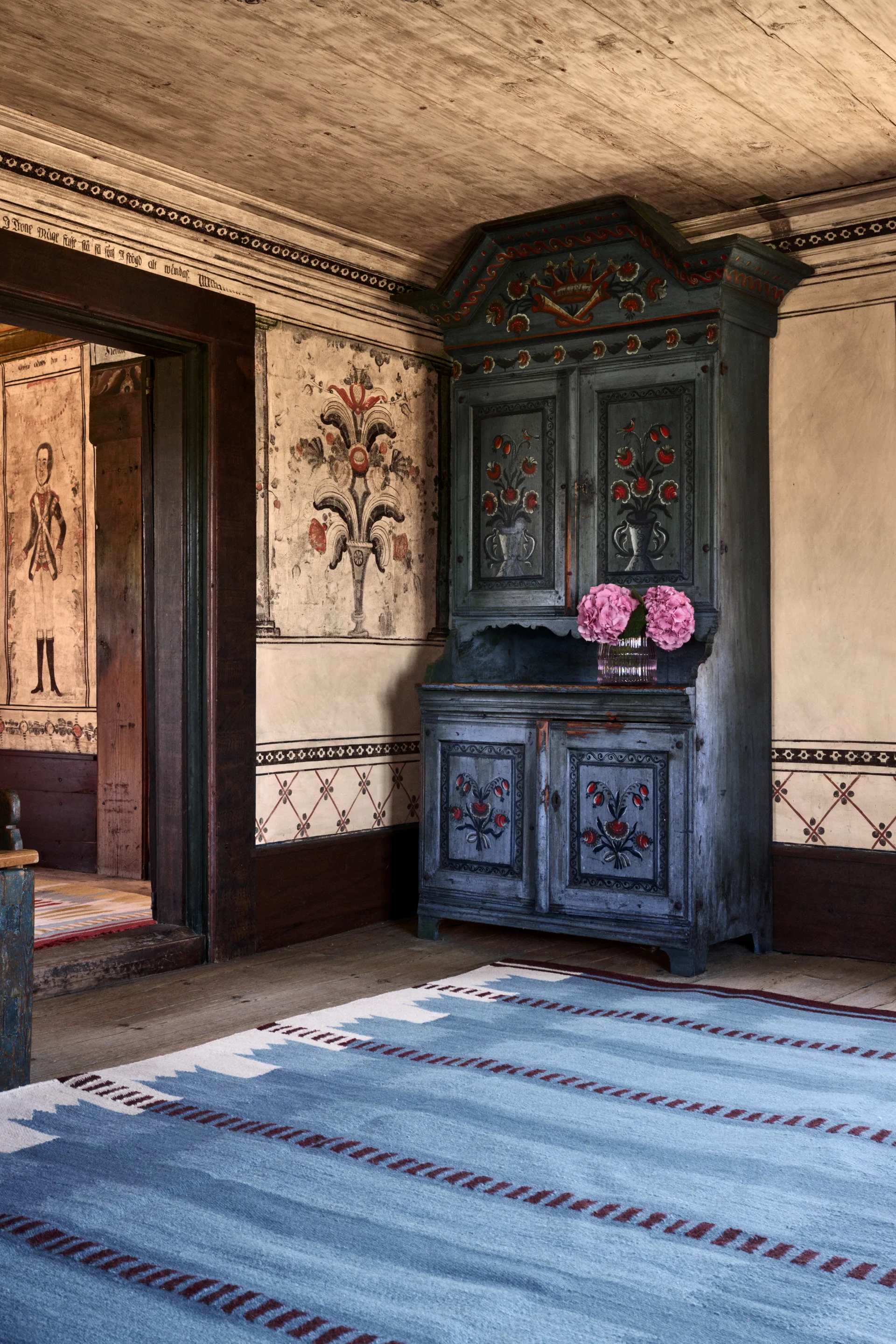 Röllakan Iris 羊毛 地毯, Petrol, 250x350 cm Layered